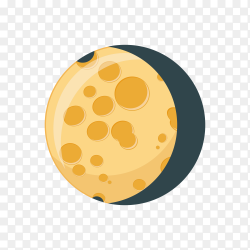 Illustration of Moon phase infographic on transparent PNG