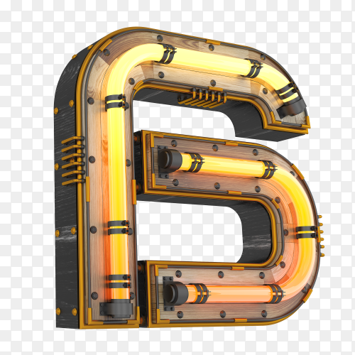 Number 6 neon light 3d rendering illustration on transparent background PNG