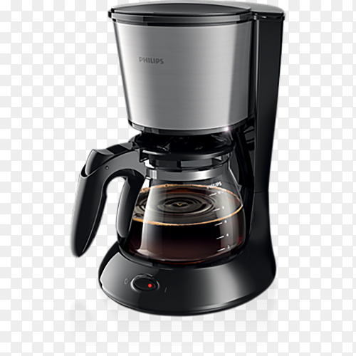 Black Auto Drip Coffee Maker Isolated on transparent background PNG