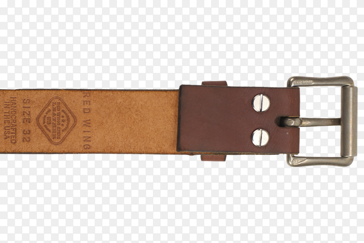 Brown Leather Belt on transparent PNG