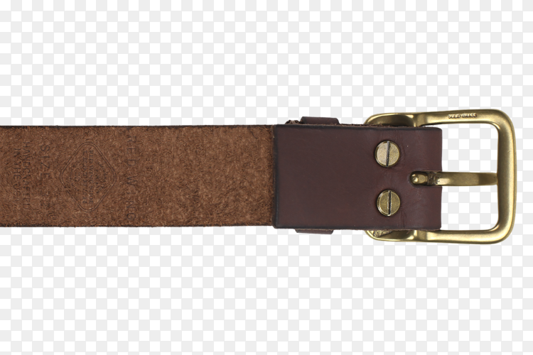 Elegant brown belt for man on transparent background PNG