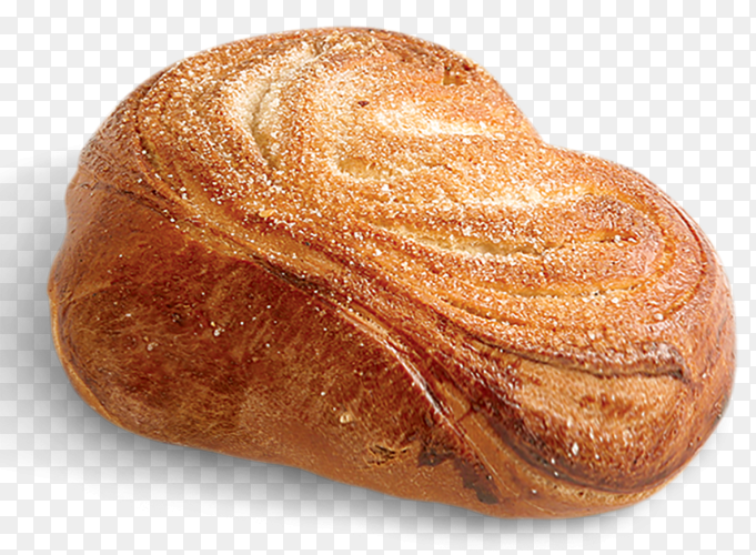 Fresh bun for breakfast on transparent background PNG