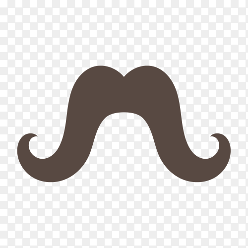 Funny fake mustaches mask and retro curly moustaches isolated on transparent background PNG