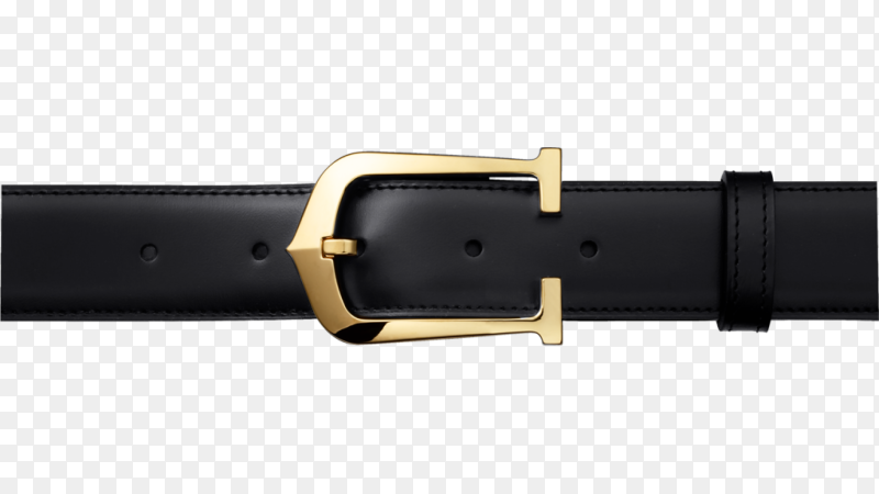 Leather belt on transparent background PNG