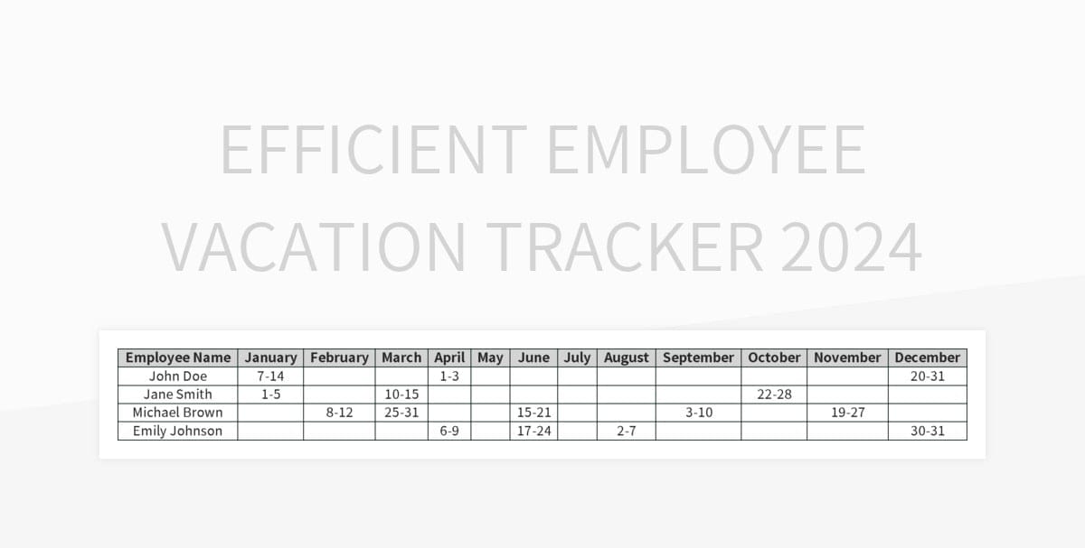 Excel Vacation Tracker 2024 - Perle Brandice