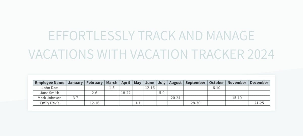 Excel Vacation Tracker 2024 - Perle Brandice