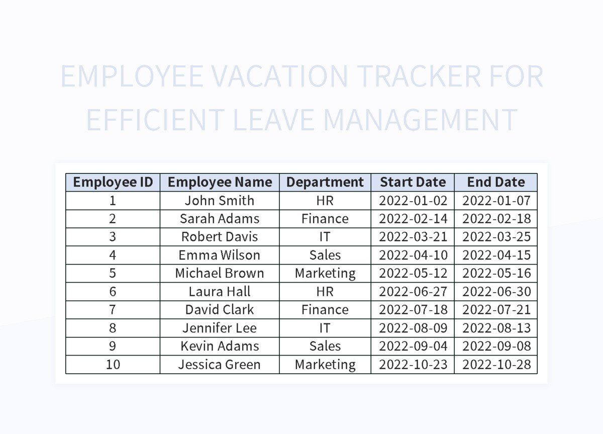 Employee Vacation Tracker Excel 2024 - Mag Starlene