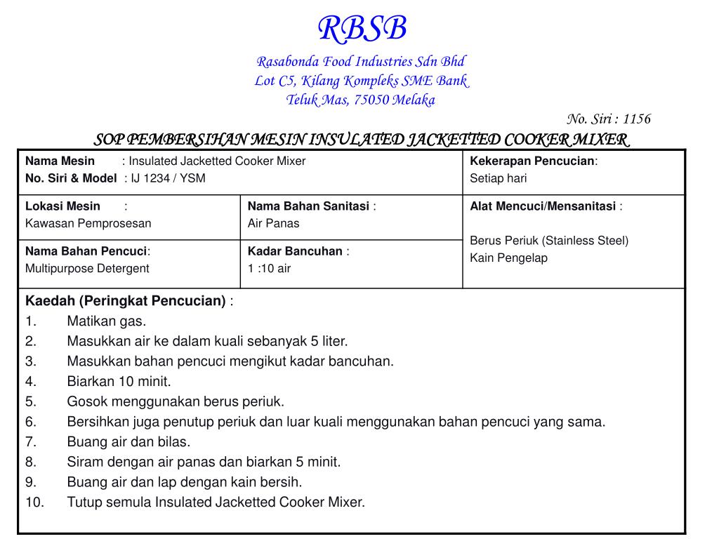 PPT KEMUDAHAN SANITASI STANDARD OPERATING PROCEDURE 