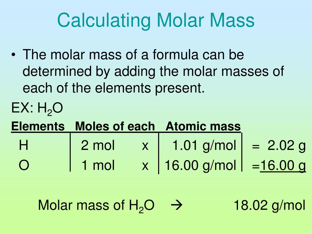 Chemistry 101 Calculating The Formula Mass From A Che - vrogue.co