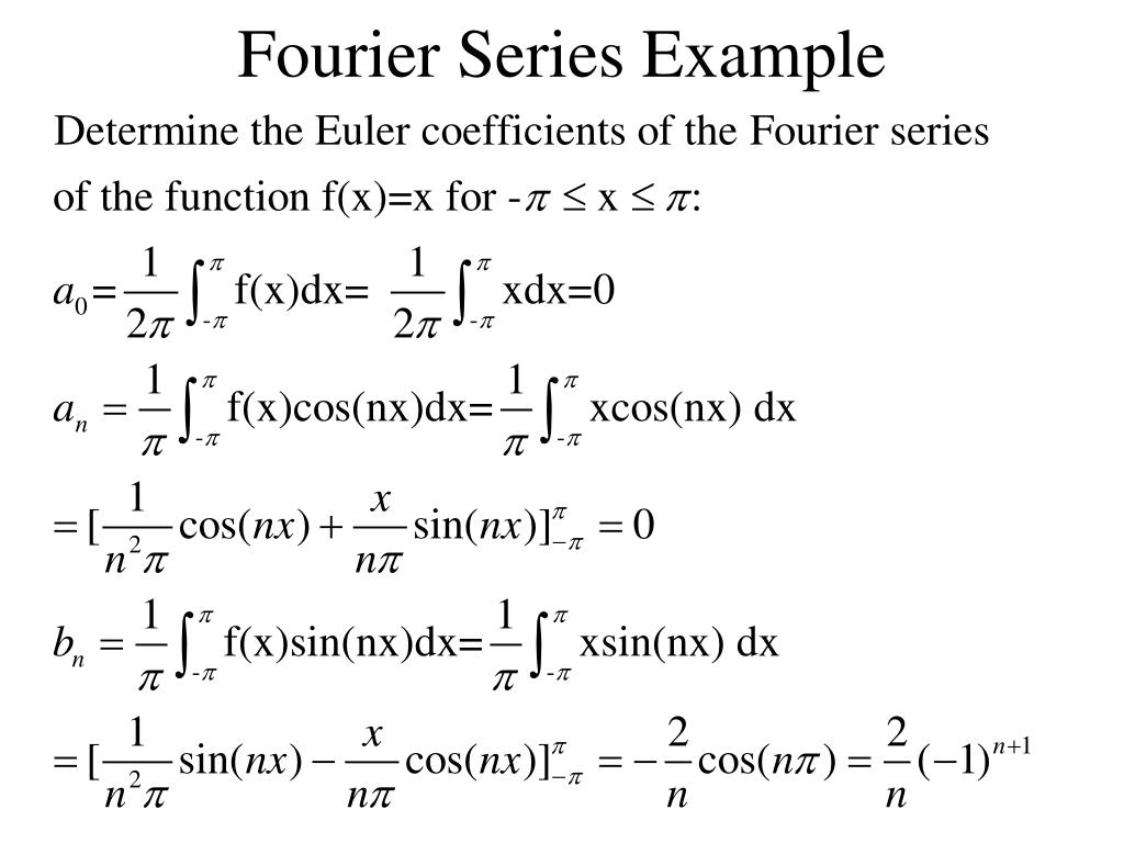 Fourier Series Formula Sheet