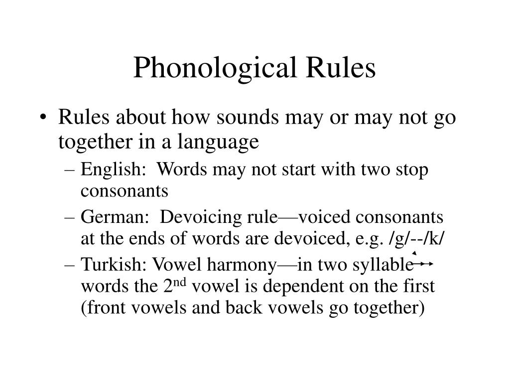 PPT - Phonological Rules PowerPoint Presentation, free download - ID:705433