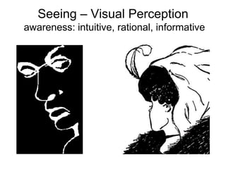 Seeing – Visual Perception awareness: intuitive, rational, informative