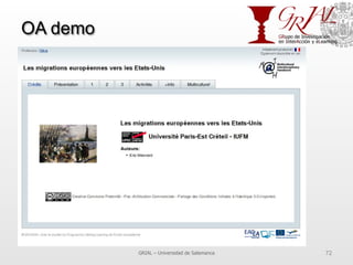 OA demo
GRIAL – Universidad de Salamanca 72
 