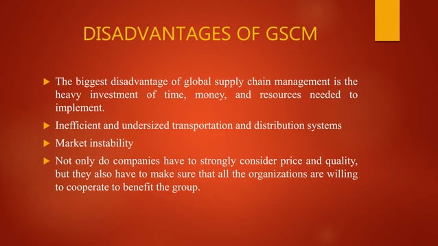 GLOBAL SUPPLY CHAIN MANAGEMENT | PPT