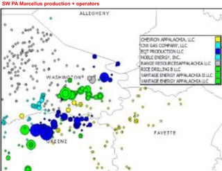 SW PA Marcellus production + operators
 