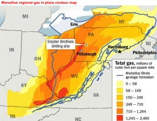 Marcellus regional gas in place contour map
 