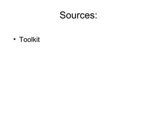 Sources: Toolkit 