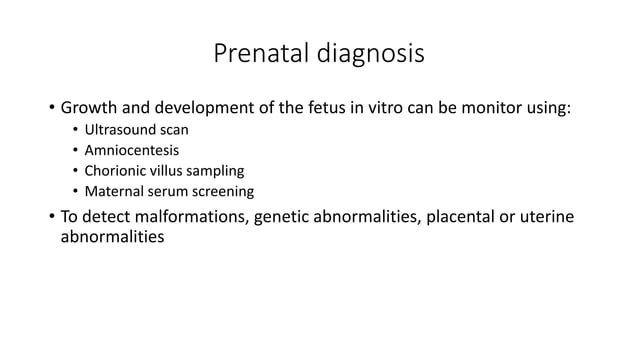 Birth defects and prenatal diagnosis