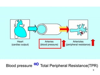 Blood pressure

∞ Total Peripheral Resistance(TPR)
9

 