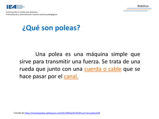 Construcción de tipos de Poleas | PPT