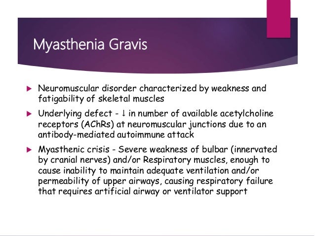 Clinical case discussion - myasthenia gravis