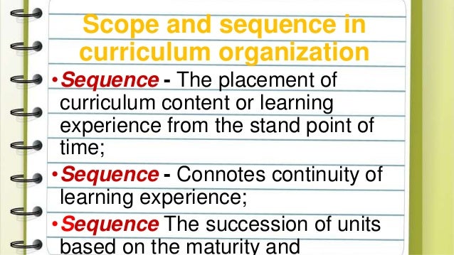 Curriculum Scope And Sequence Examples