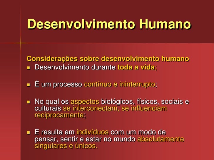 Desenvolvimento humano