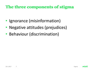 Stigma of mental disorders and young people | PPT