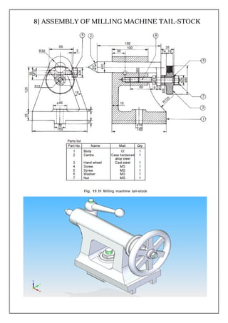 8] ASSEMBLY OF MILLING MACHINE TAIL-STOCK
 