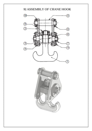 9] ASSEMBLY OF CRANE HOOK
 