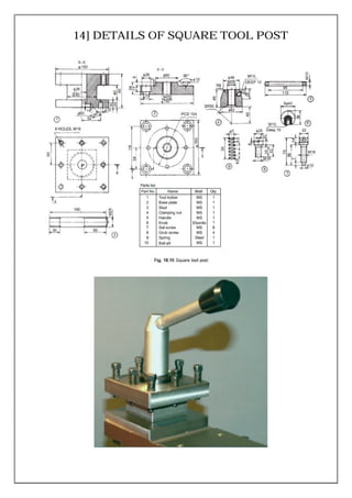 14] DETAILS OF SQUARE TOOL POST
 