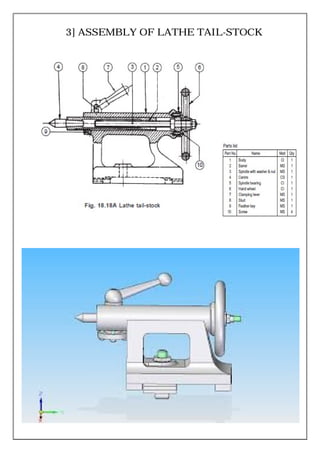 3] ASSEMBLY OF LATHE TAIL-STOCK
 