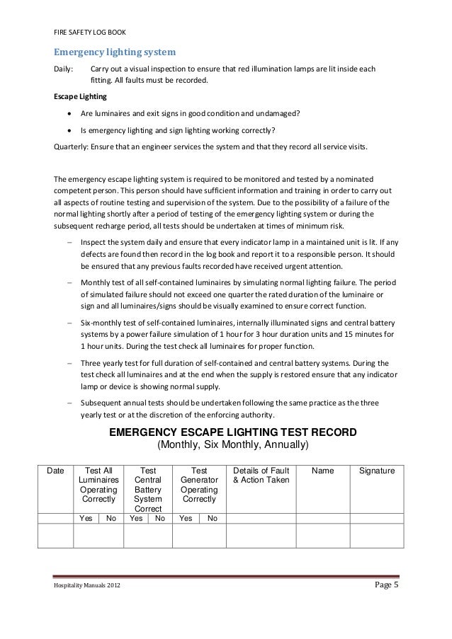 Fire safety-log-book-2012