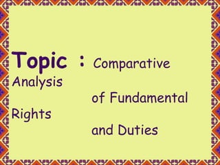 Fundamental rights n duties