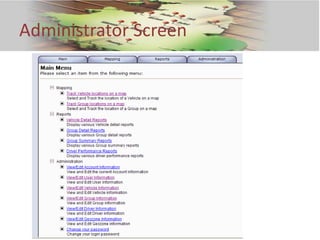 Administrator Screen
 