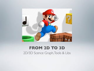 FROM 2D TO 3D
2D/3D Scence Graph, Tools & Libs
 