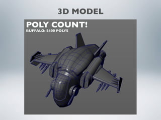 3D MODEL
POLY COUNT!
BUFFALO: 5400 POLYS
 