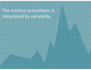 The	nucleus	accumbens	is	
stimulated	by	variability.
 