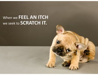 When	we	FEEL	AN	ITCH
we	seek	to	SCRATCH	IT.
 