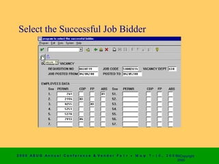 Select the Successful Job Bidder




2 0 0 0 AS UG An n u a l Co n f e r e n c e & V e n d o r F a i r • Μ α ψ   7 − 1 0 ,   2 0 0 0 ©Copyright
                                                                                                2000
 