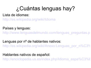 Lengua y lenguas | PPT | Descarga Gratuita