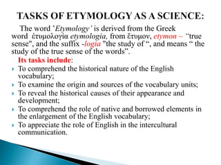 Lexicology Lecture 15 Etymology.pptx