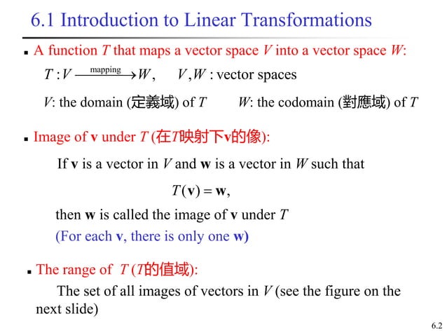 Linear transformations and matrices | PPT