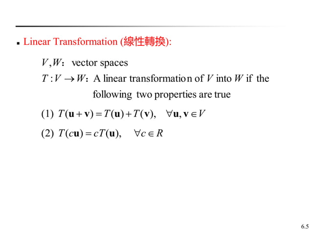 Linear transformations and matrices | PPT