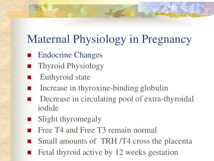 Maternal Physiology in Pregnancy