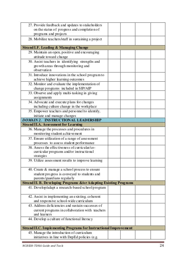 DepEd National Competency-Based Standards for School Heads