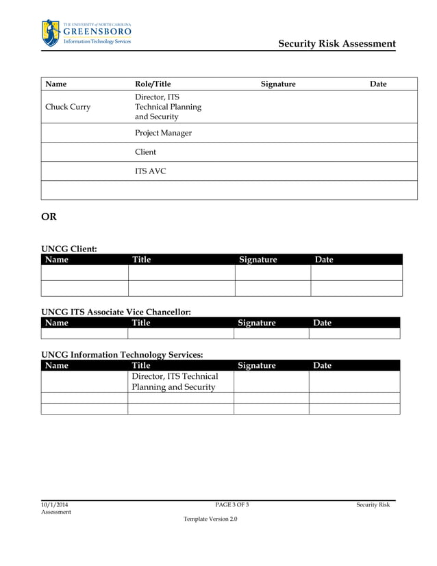 Security risk assessment template v2.0 | PDF