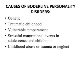 BODERLINE PERSONALITY DISORDER | PPT