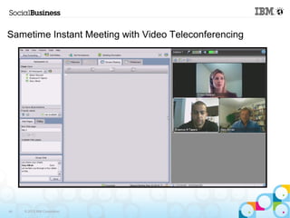 Sametime Instant Meeting with Video Teleconferencing 
44 © 2013 IBM Corporation 
 