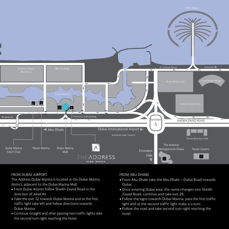 The Address Dubai Marina Road Map And Driving Directions New